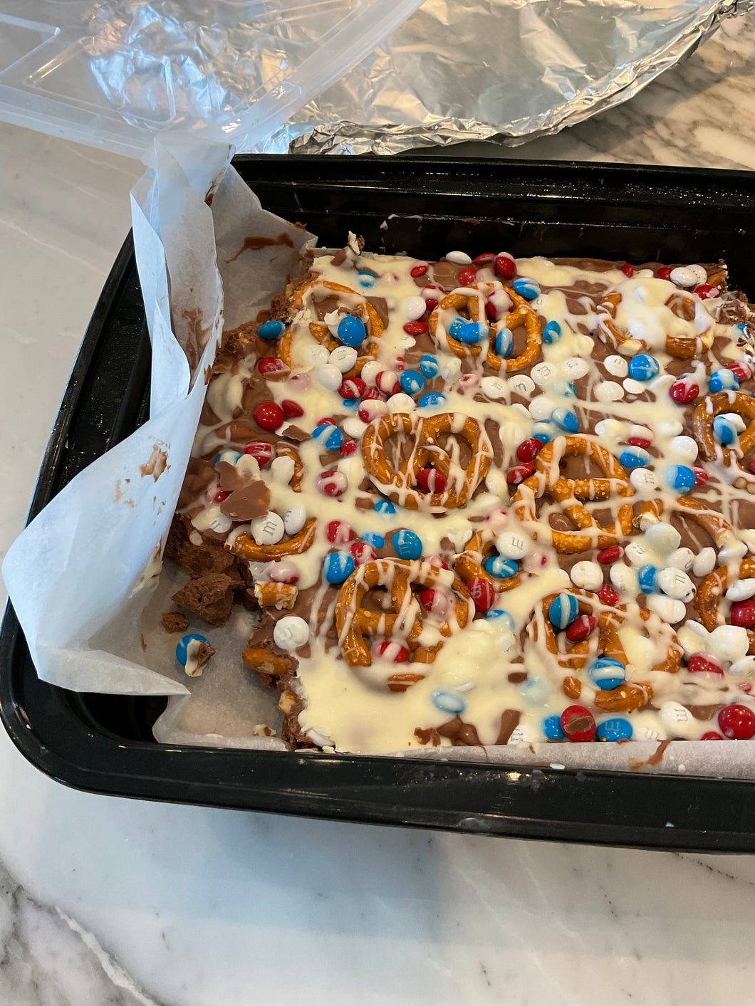 4th of July chocolate bark!